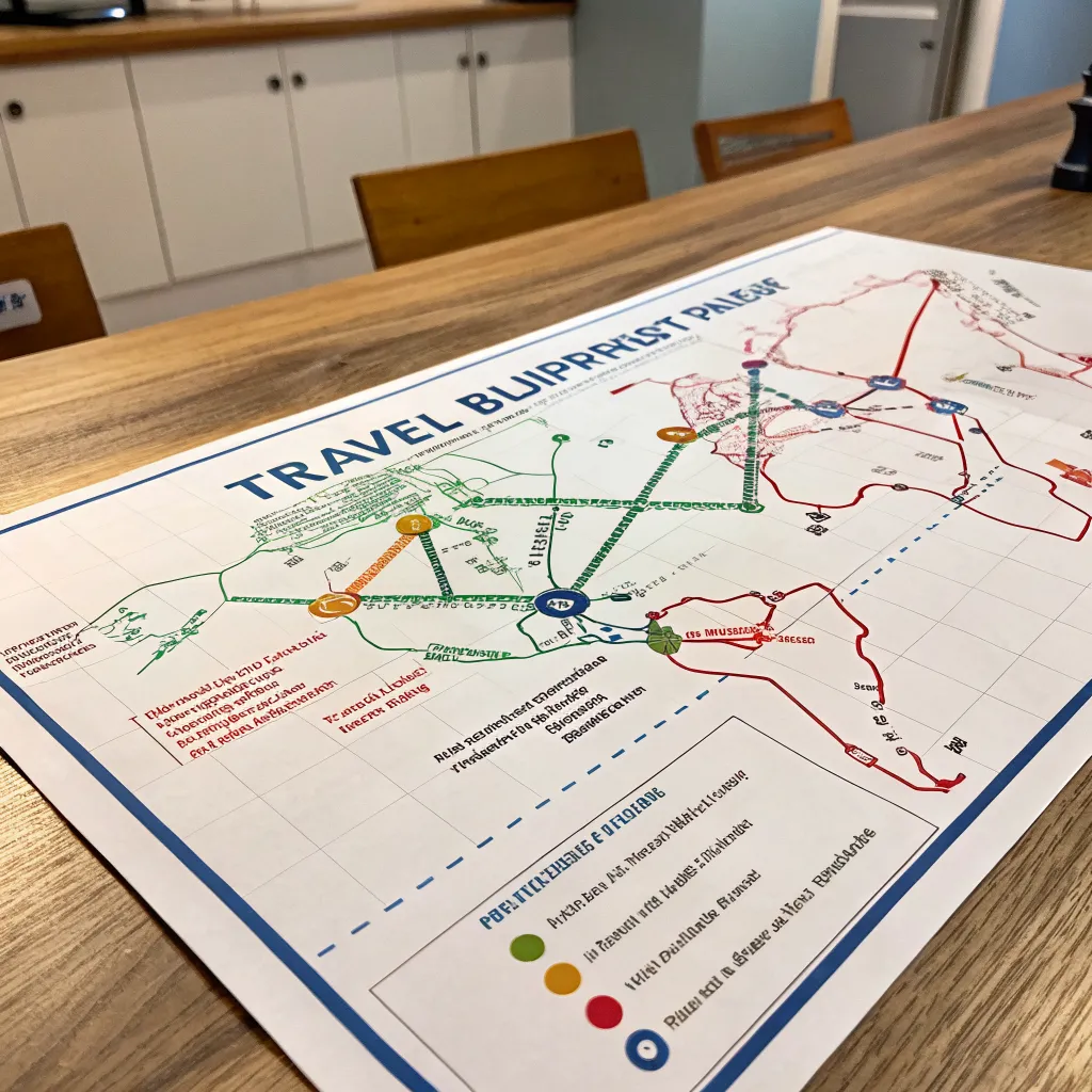 Travel blueprint route map